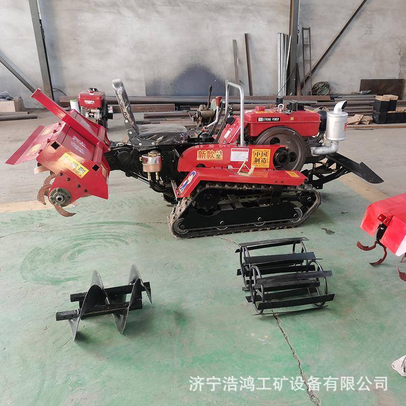 微水旱两用履式旋耕机带大马乘坐力IDC式农用耕机自走式田园管理