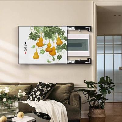 电表箱装饰画靠墙缺口推拉电闸箱配电箱餐厅遮挡挂画免打孔电箱画