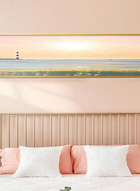 玄现代简约卧室装饰抽画床头挂幅画大气海景横壁画象客XWM厅画关