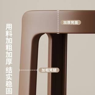 塑料凳子家用加厚可叠矮放圆凳风车凳奢餐桌轻MHO备用凳用商高板