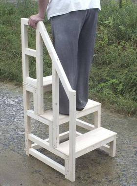 实木梯子实木楼梯登高步梯3凳步四梯家用ALZ子梯家用梯梯子梯子西