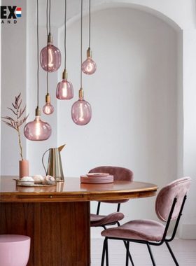 CALEX原创 布达佩斯之夜 多巴胺粉北欧风吊灯酒吧民宿咖啡厅吊灯