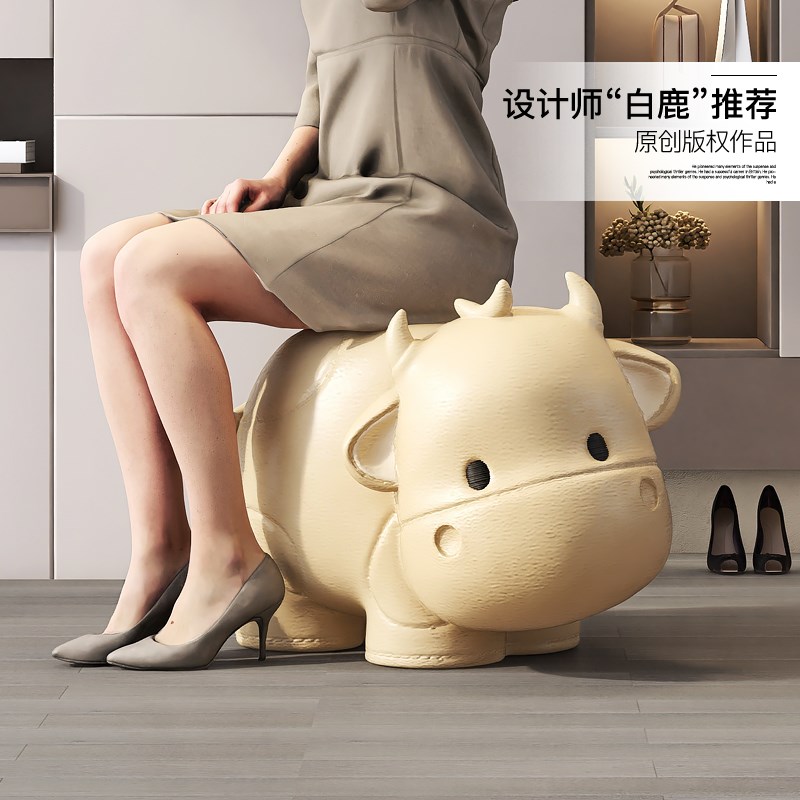 大型落地存钱罐祇进不出奶油风客厅沙发边几O装饰摆件大容量储蓄