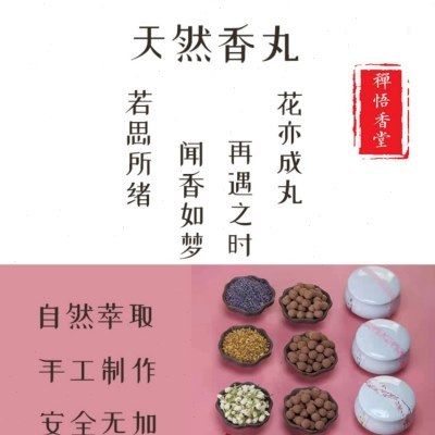 古法香薰丸鹅梨二苏栀子花蜜丸香囊球随身冷香丸中式避瘟防感香包