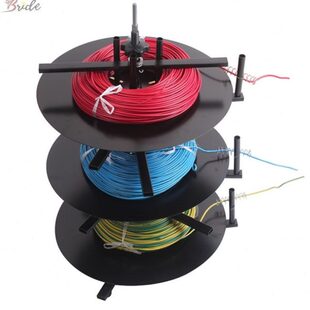 现货放线盘圆盘可携式光缆皮线光纤网路线放线架施工旋转放线器卷