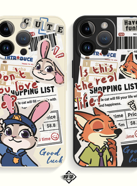 报纸情侣适用iphone17promax手机壳苹果16Pro朱迪Mate70Pro尼克Civi3疯狂动物城OPPOK12s情侣11新款男女款8/7