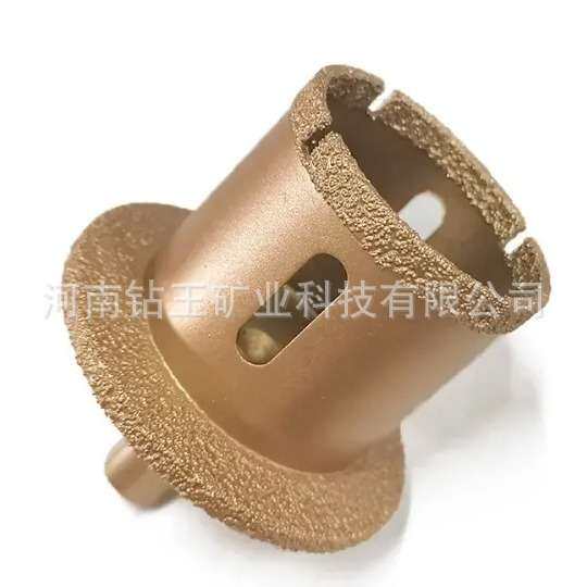 外贸台盆开孔器下水管M14/三角柄钎焊金刚石开孔器岩板大理石花岗