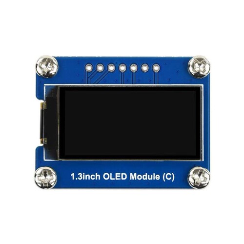 树莓派显示屏 1.3寸OLED黑白显示器扩展板 SH1107驱动SPI I2C接口