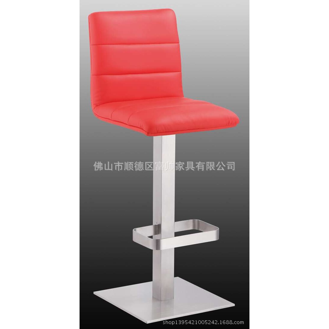 现代时尚拉丝不锈钢酒吧椅休闲椅高脚椅升降吧台椅厂家直销