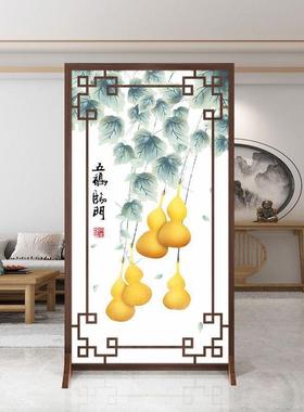 中新屏风隔断客办厅进门入户玄关家用茶室公茶SWF室酒式店座屏