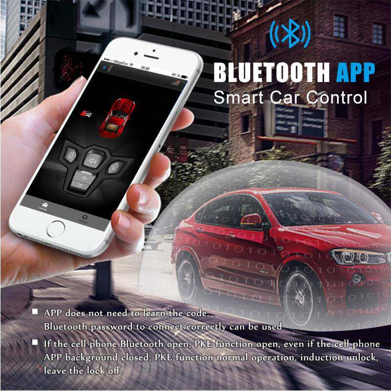 车防盗器PKE一键动app汽手机控车100米L启CD5震31420动双向遥控报
