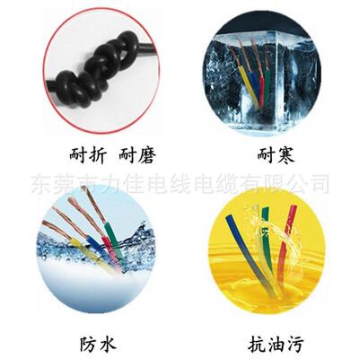 高柔TVV2345芯0.R3/平0.5TRVV/0.75/1抗.0方拉耐折机器人拖链电线