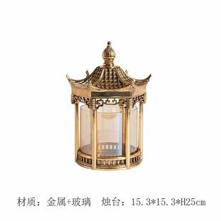 新中样F875598M板透间亭子烛台式太湖石毛笔砂架磨明马摆件茶室书