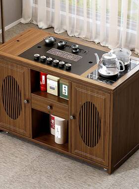 家动茶桌小茶台移带轮茶车全客厅FEH自动烧水壶一体茶几阳台用泡