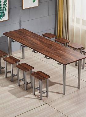 商工?员工食堂餐桌椅组合cz24119凳快餐厅店厂4人6人8挂人学校组