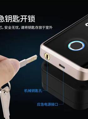 人脸识别璃门锁B003办公室密码锁玻免双开孔门电子能无框单智门指