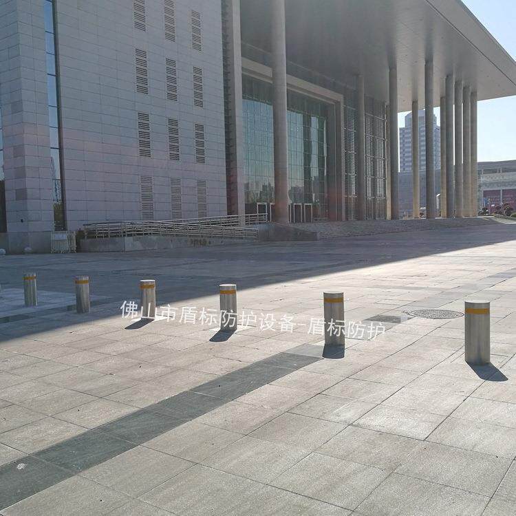 自动0伸警示地桩缩34不锈钢埋隐DB219-SJ形式立柱停车场入地口智