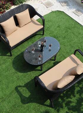 户外休闲庭椅院花园室外藤编沙台组发BGP藤子合家具阳台露客厅民