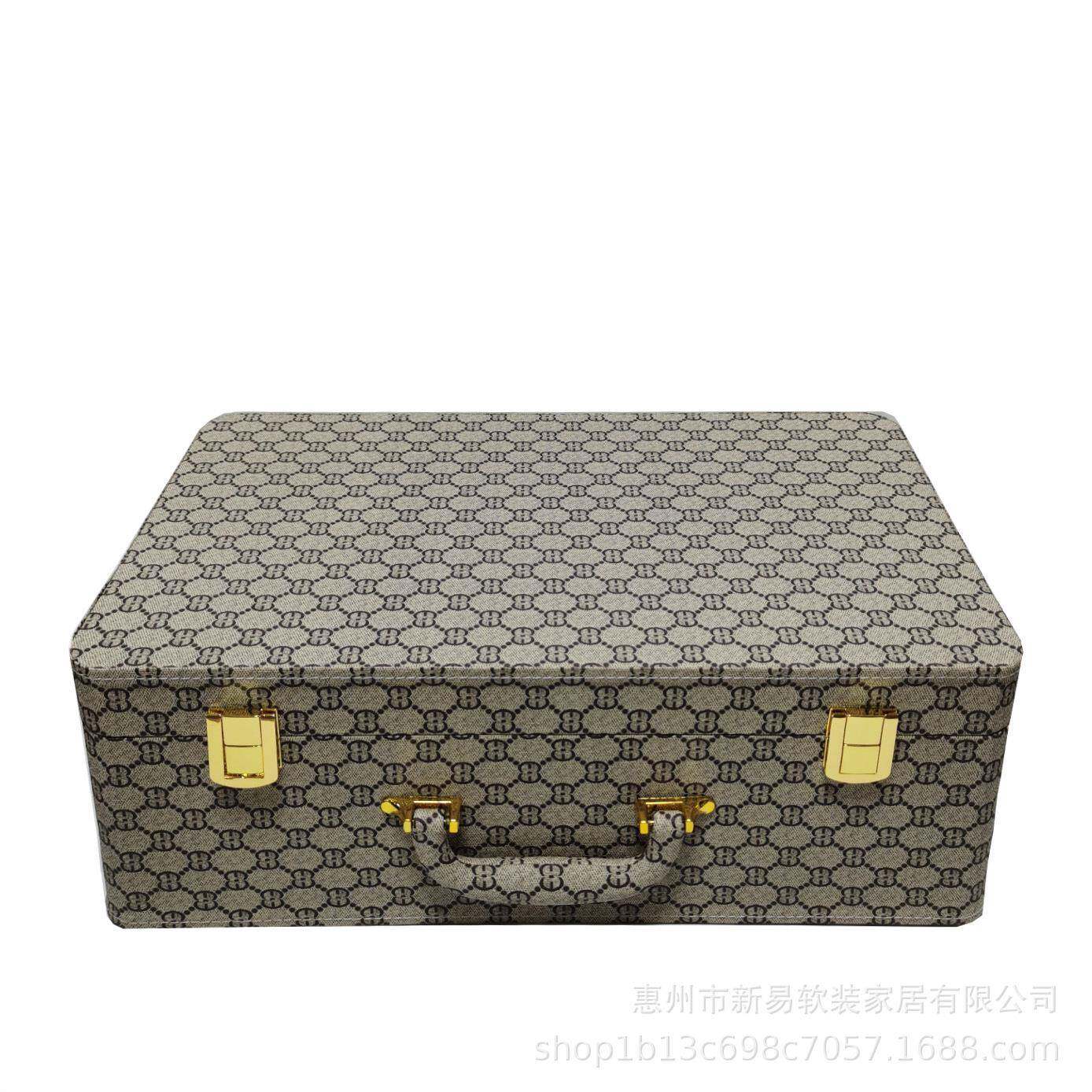 衣盒帽间收纳整理储手提样板间皮质XY112高档收箱纳展厅装饰工艺