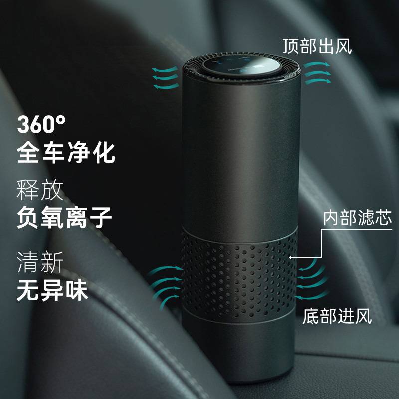跨境热销车载空气净化器智能人体感应负离子除异味小型桌面净化器