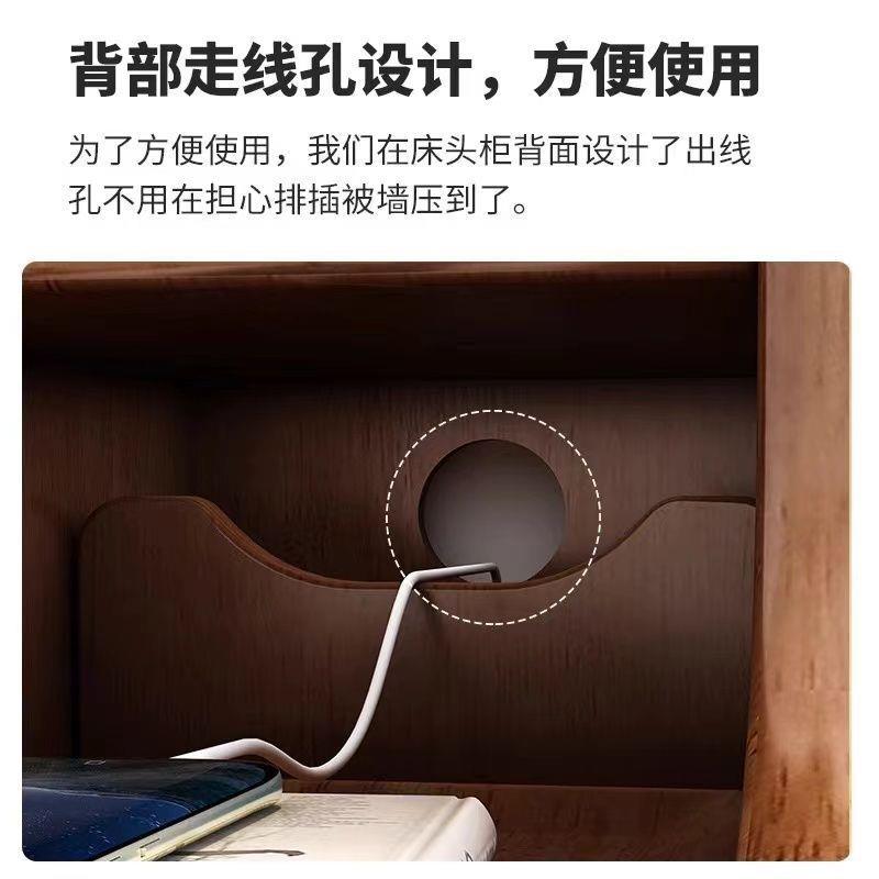 全实木床头迷你小型卧室极窄床OD边柜超夹收缝纳简约现柜代置物窄