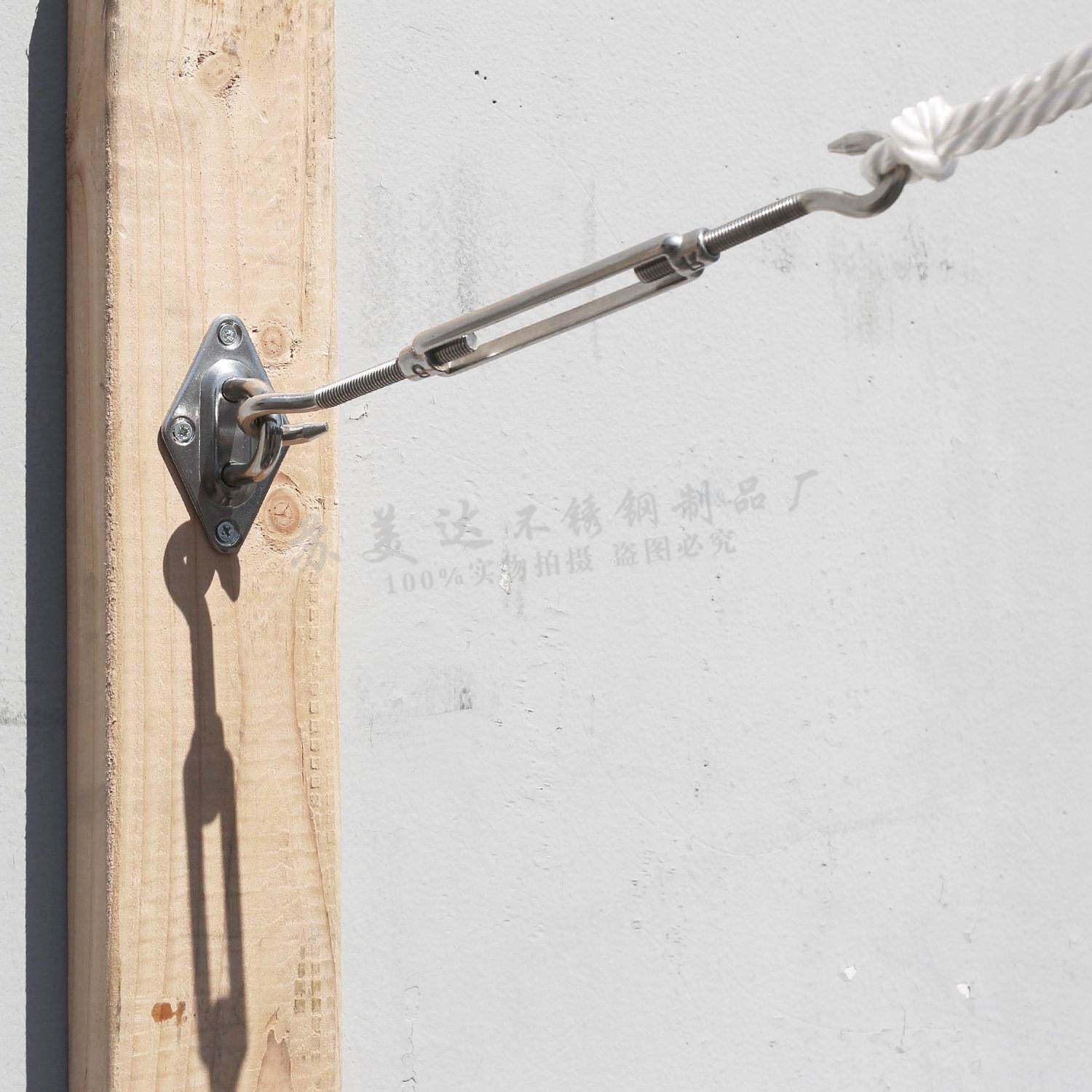 不锈钢眼板菱扣 弹簧钩 欧式钩钩花兰螺栓螺丝 遮阳帆 遮阳网配件