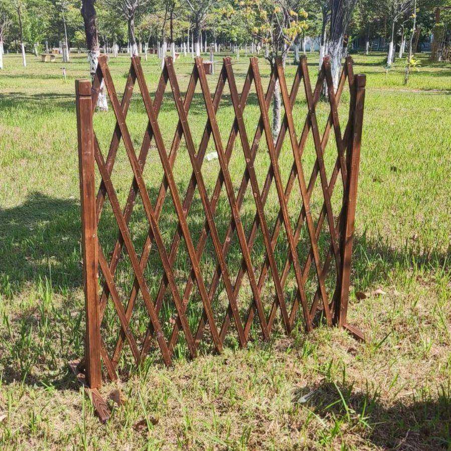 伸缩木栅栏可移动爬藤菜园篱笆园SQ-SS001网栏花户外伸缩木栅架栏