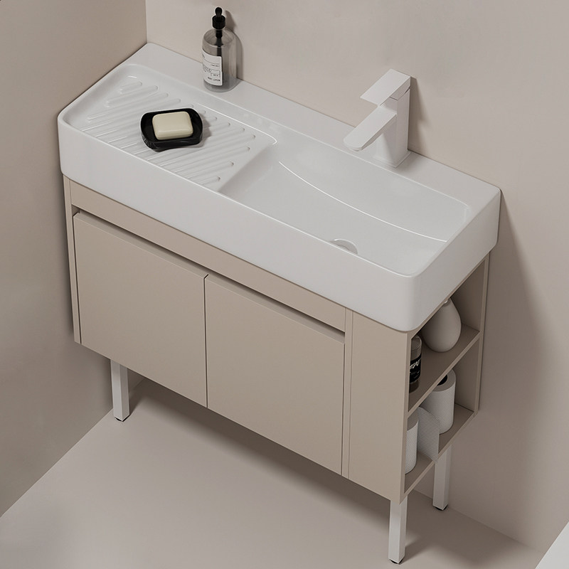 小户型窄边加长陶瓷洗衣盆柜阳台落地式洗手盆柜组合洗脸盆洗漱池,家装主材,挂墙式洗脸盆,淘宝优惠券,粉丝福利购,淘宝优惠卷