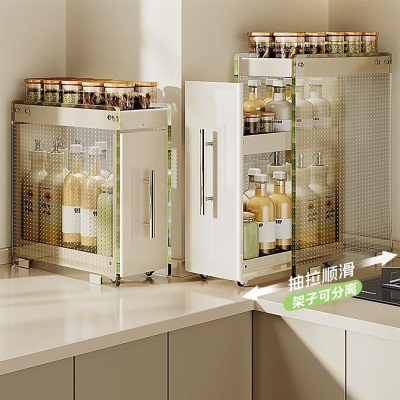 厨房调料置物架抽拉式调料品调味料收纳盒油盐酱醋台面转角收纳架,厨房/烹饪用具,厨房置物架/置物柜/角架,淘宝优惠券,粉丝福利购,淘宝优惠卷