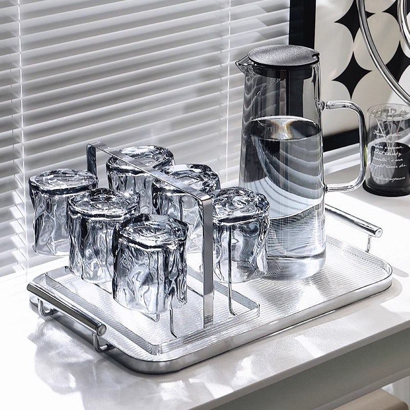 格娜斯玻璃喝水杯子套装家用泡茶杯杯具待客高级感高颜值