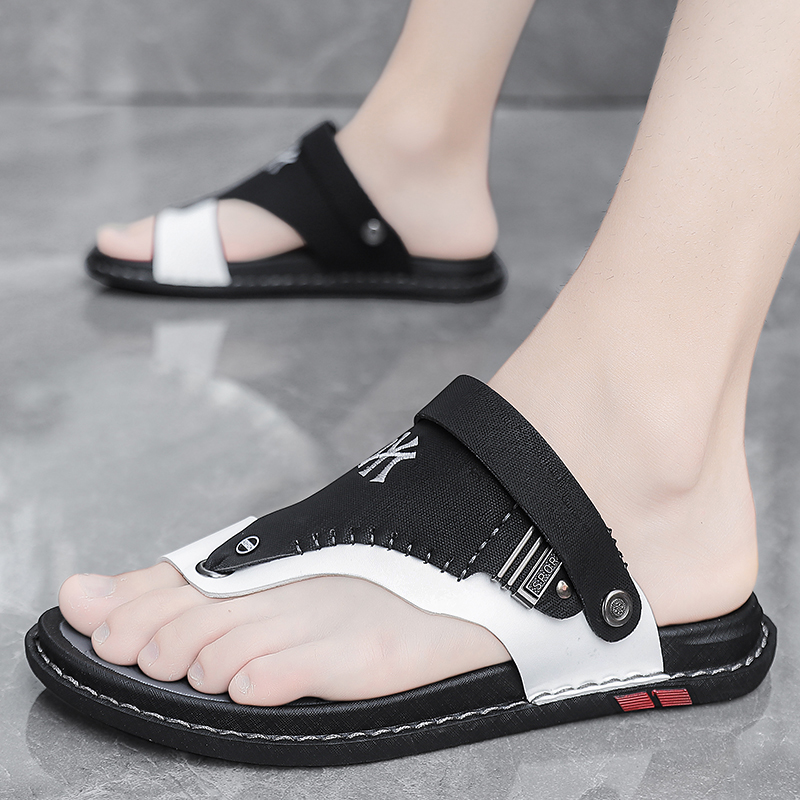男士凉鞋开车两用2021新款夏季防滑软底人字拖鞋潮流外穿凉拖防水