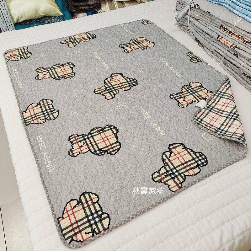 双面纯棉儿童小床盖110*130夹棉绗缝床褥子隔脏垫成人四季可机洗,婴童用品,被子,淘宝优惠券,粉丝福利购,淘宝优惠卷