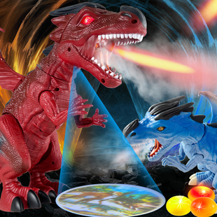 电动恐龙带翅膀飞龙会发声发光走路声光霸王龙下蛋儿童玩具男3岁6