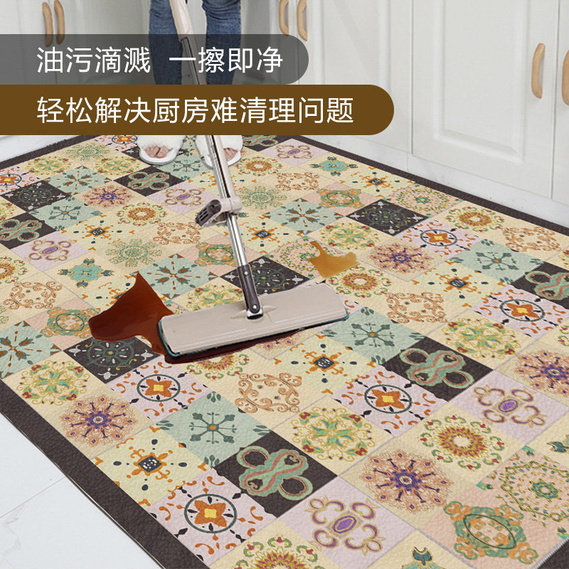 厨房专用地垫防滑防油可擦免洗防污PVC防水脚垫门口防脏地毯垫子,居家布艺,厨房地垫,淘宝优惠券,粉丝福利购,淘宝优惠卷
