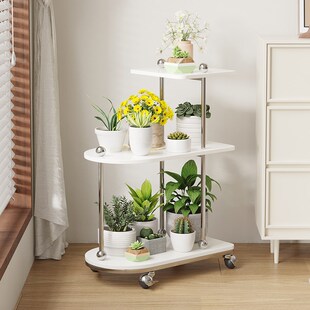 可移动花架客厅落地式铁艺窗台多肉E绿植高级感花盆托架阳台置物