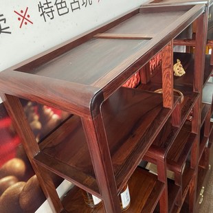 明清红木家具红酸枝博古架花枝巴里黄檀书架一对(现货B1538)