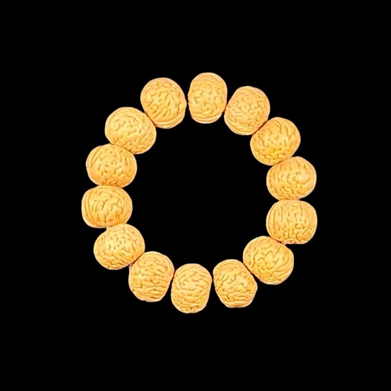 山桃核手串大尺寸磨盘桩桃胡男女把玩手錬脖挂R文玩精品脑纹把件