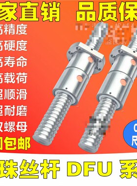 滚珠丝杠副滚珠丝杆螺杆杠DFU1605双螺母任意丝杆长加工厂家L=400