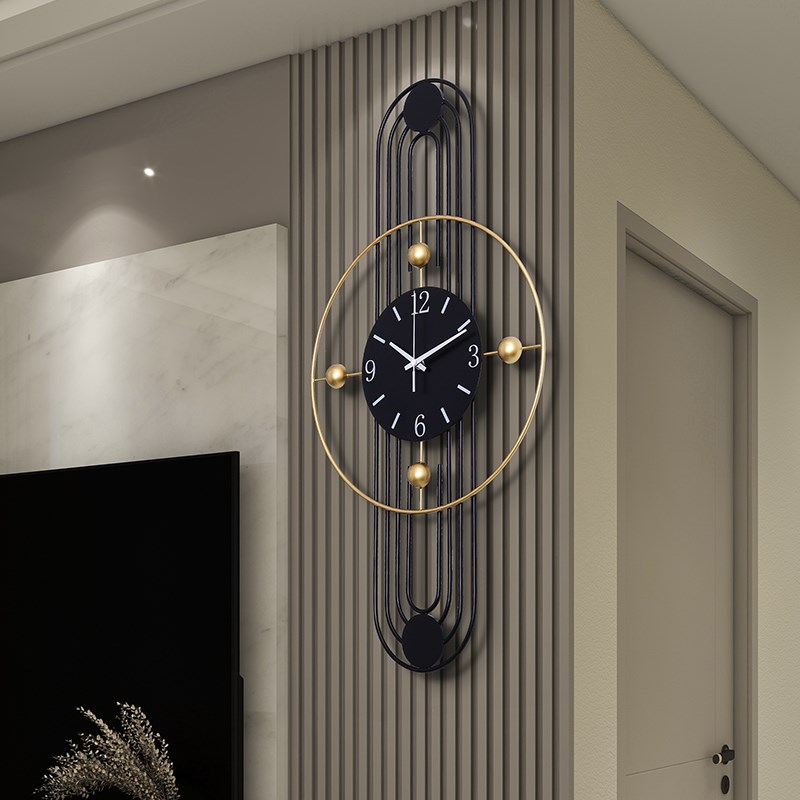 钟表挂钟客厅2024新款现代简约挂墙时钟网红餐桌背景墙静音石英钟