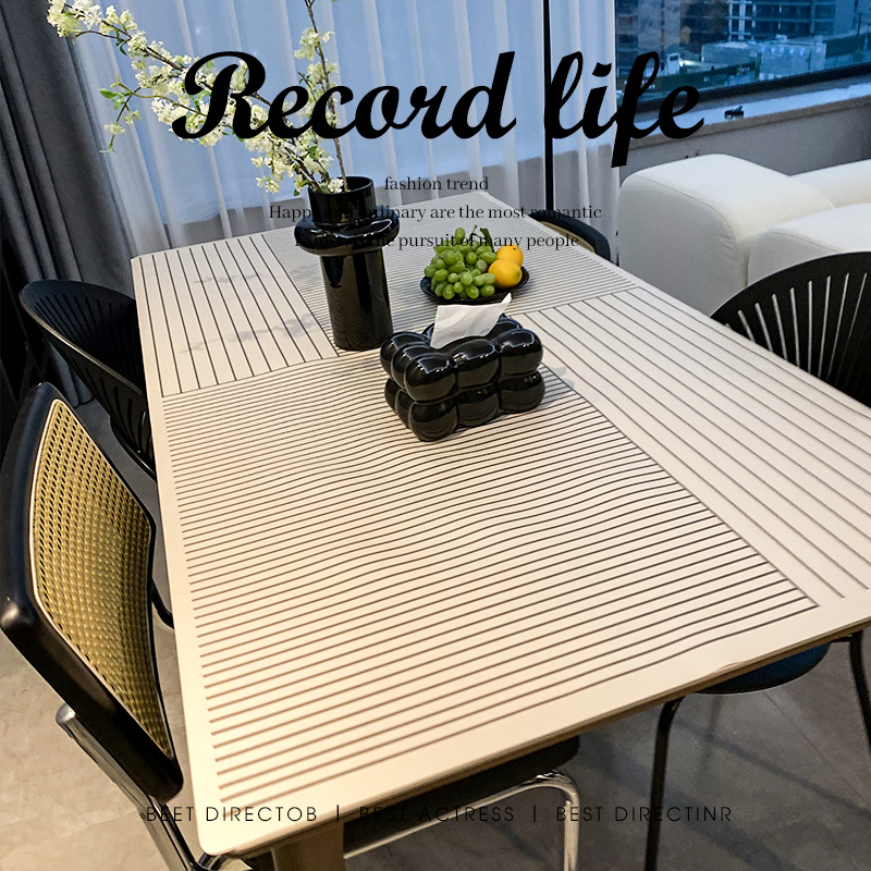 侘寂风桌垫防油防水餐桌垫免洗防烫隔热桌布轻奢高级感茶几桌布垫