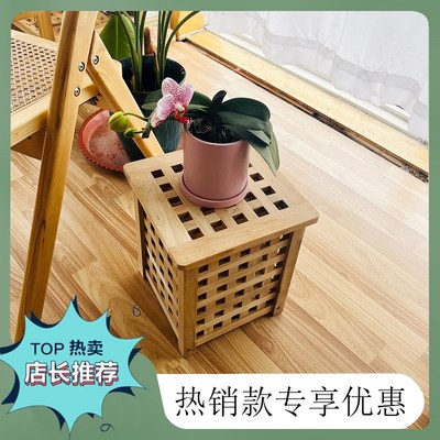实木可收c纳小板凳网格换鞋凳拆装置物收纳箱儿童坐凳带盖储物矮