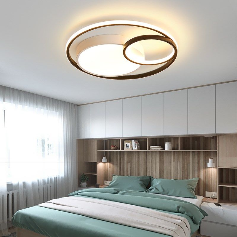 110V-220超薄LED吸顶灯圆形客厅灯北欧现代卧室灯书房创意2020款