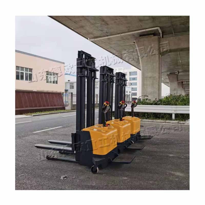 站立式电动托盘堆高车 装卸货物堆垛车 站架式2吨电瓶搬运叉车