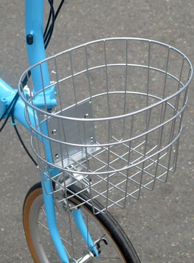 大小布折叠自行车d7d10p8快拆车篮子车筐子圆形菜篮宠物蓝购物蓝