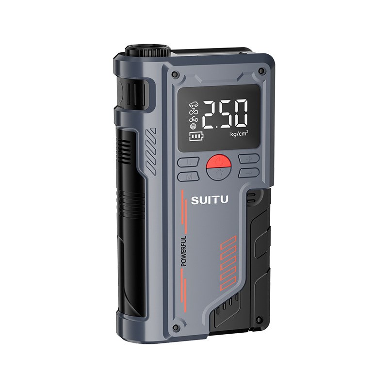 汽车应急启动电源车载充气泵一体机紧急电瓶强启动搭电宝打火神器