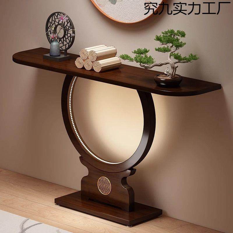 实木玄关桌子端景台入户正对门玄关台置物架轻奢极窄条案几