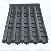 梦古特厚屋面瓦足4毫米大波仿古瓦加厚防水树脂瓦片屋顶 建筑用