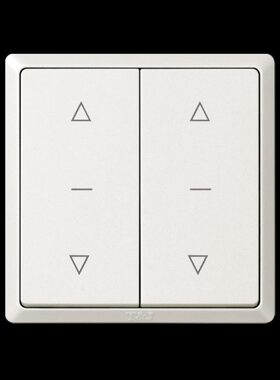 HC2772 TJ天基86型6A二位窗帘开关中间可手动关断白色面板