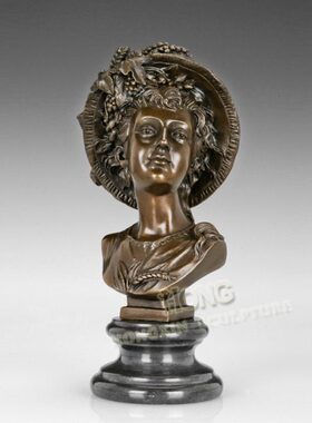 铜雕丰收女神像EPA402欧式工艺品酒店样板房客厅家居室内摆件包邮