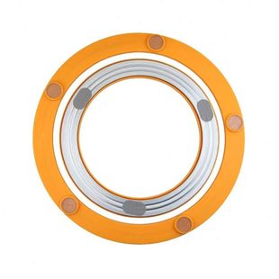 饭桌转盘家用桌子玻璃圆形大圆桌实木底座餐桌转圈轨道转轴黄色胶